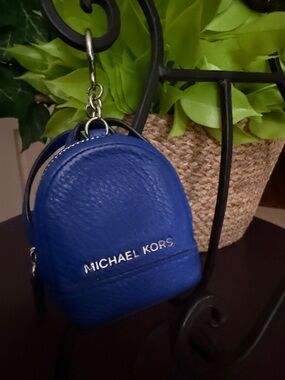 Michael Kors Electric Blue Backpack Keychain